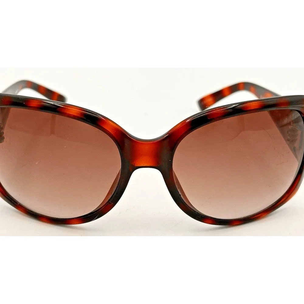 Juicy Couture No Drama Sunglasses Brown Tortoise Gradient Lens Gold Crown Logo